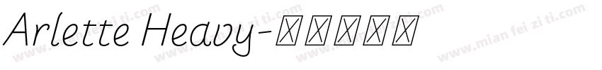 Arlette Heavy字体转换